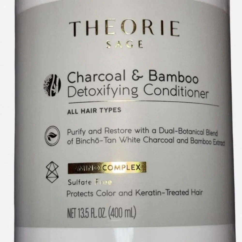 Theorie Sage Charcoal & Bamboo Detoxifying Conditioner, 13.5 oz, NWT